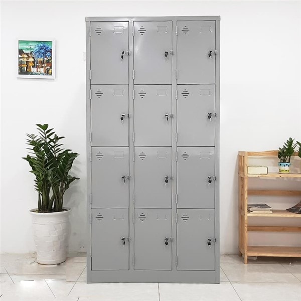 Tủ locker 12 ngăn hàn liền